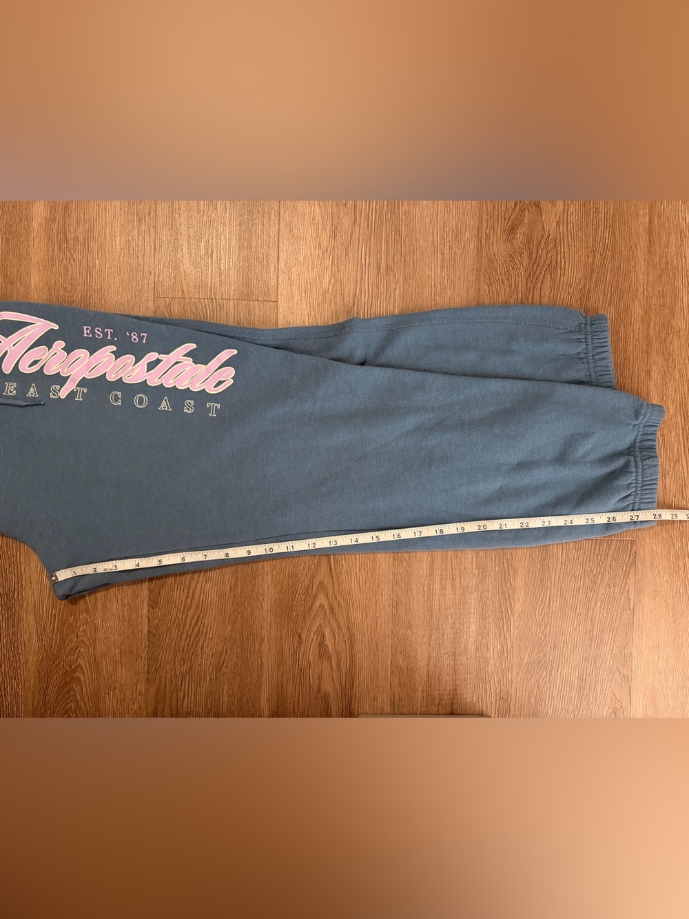 Aéropostale Set - Blue Hoodie & Sweatpants, East Coast Pink Logo - Picture 8 of 8